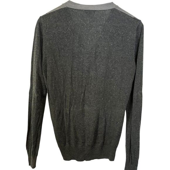 Jacob Holston Mens Silk Cashmere Blend Dark Gray Cardigan Sweater Preppy sz M - Picture 13 of 16